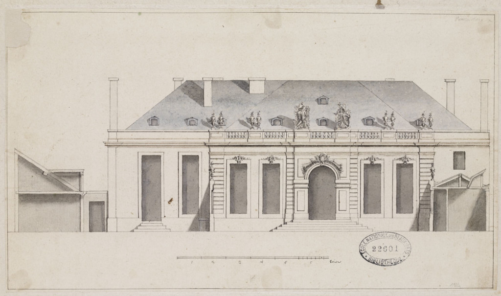 Jean-Michel Chevotet, Hôtel Chanac de Pompadour. Elévation de la façade sur cour, Paris, Ecole Nationale Supérieure des Beaux-Arts, EBA 1914. © RMN/Beaux-Arts de Paris