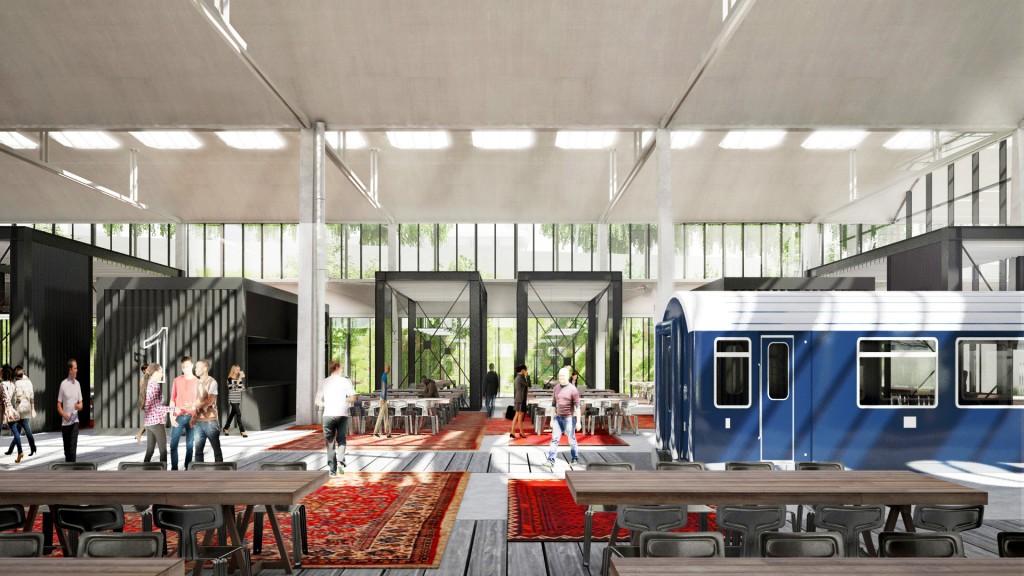 75013_Halle Freyssinet_Vue transversale projet-®Wilmotte&Associ+®s