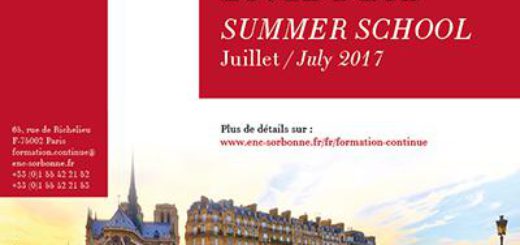 Affiche de l’École d’été de l’École des chartes sur le patrimoine français