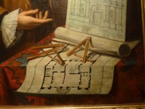 outils d'architecte, compas, dessin