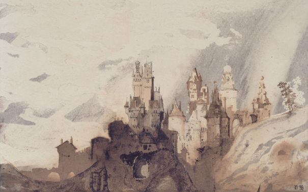 Victor Hugo, Le gai château, plume, pinceau, crayon, gratté, pochoir et encre sur carton © Paris Musées / Maisons de Victor Hugo